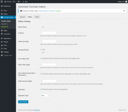Page screenshot: YouTube Gallery → Gallery