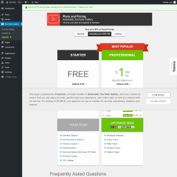 Page screenshot: YouTube Gallery → Upgrade  ➤