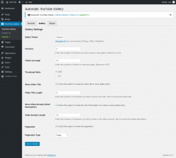 Page screenshot: YouTube Gallery → Gallery