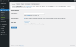 Page screenshot: YouTube Gallery → Settings