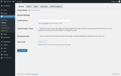 Page screenshot: YouTube Gallery → Settings
