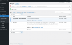 Page screenshot: Plugins &lsaquo; Test site &mdash; WordPress