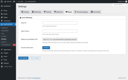 Page screenshot: AutomatorWP → Settings → Zoom