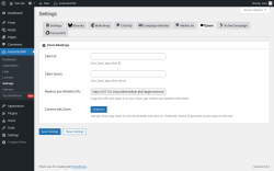Page screenshot: AutomatorWP → Settings → Zoom