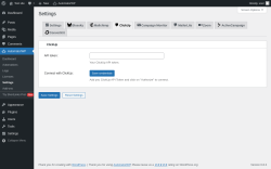 Page screenshot: AutomatorWP → Settings → ClickUp