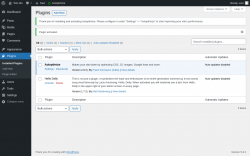 Page screenshot: Plugins &lsaquo; Test site &mdash; WordPress