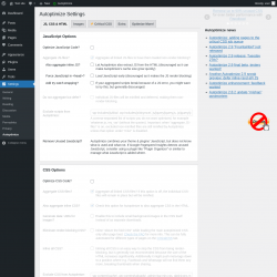Page screenshot: Settings &rarr; Autoptimize