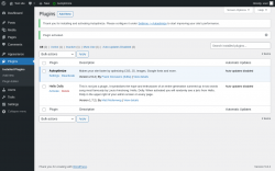 Page screenshot: Plugins &lsaquo; Test site &mdash; WordPress