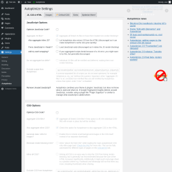 Page screenshot: Settings &rarr; Autoptimize