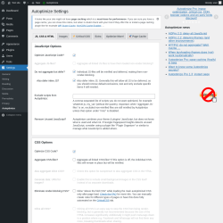 Page screenshot: Settings &rarr; Autoptimize