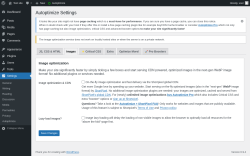 Page screenshot: Settings &rarr; Autoptimize &rarr; Images
