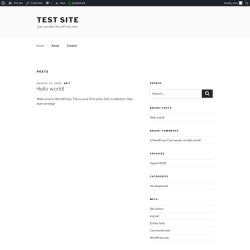 Page screenshot: Test site &ndash; Just another WordPress site