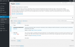 Page screenshot: Plugins &lsaquo; Test site &mdash; WordPress