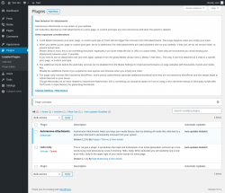 Page screenshot: Plugins &lsaquo; Test site &mdash; WordPress