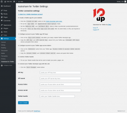 Page screenshot: Settings → Autoshare for Twitter