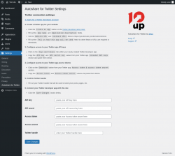 Page screenshot: Settings → Autoshare for Twitter