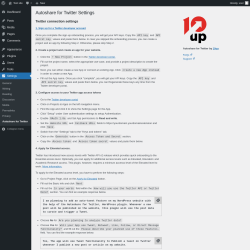 Page screenshot: Settings → Autoshare for Twitter