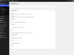 Page screenshot: Cars &rarr; Add New Car
