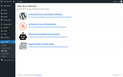Page screenshot: AutoWP → Add new