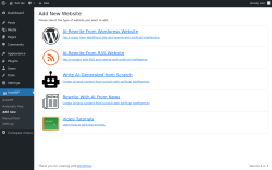 Page screenshot: AutoWP → Add new
