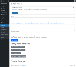 Page screenshot: AutoWP → Content Planner