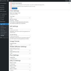 Page screenshot: AutoWP → Settings
