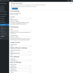 Page screenshot: AutoWP → Settings