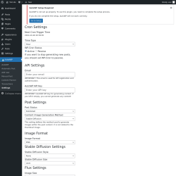 Page screenshot: AutoWP → Settings