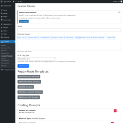 Page screenshot: AutoWP → Content Planner