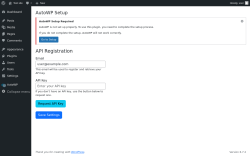Page screenshot: ‹ Test site — WordPress