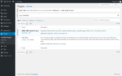 Page screenshot: Plugins ‹ Test site — WordPress