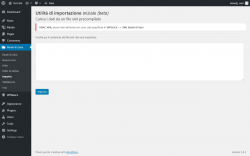 Page screenshot: Bandi di Gara → Importa