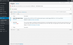 Page screenshot: Plugins ‹ Test site — WordPress
