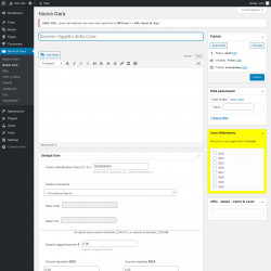 Page screenshot: Bandi di Gara → Nuova voce