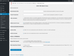 Page screenshot: Bandi di Gara → Impostazioni