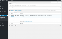Page screenshot: Plugins ‹ Test site — WordPress
