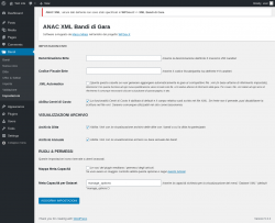 Page screenshot: Bandi → Impostazioni
