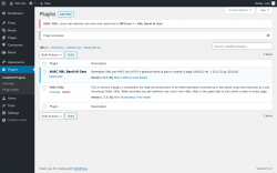 Page screenshot: Plugins ‹ Test site — WordPress