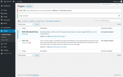 Page screenshot: Plugins ‹ Test site — WordPress