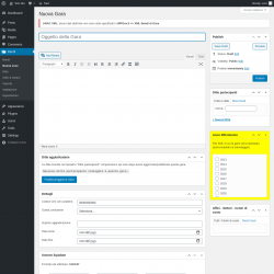 Page screenshot: Bandi → Nuova voce
