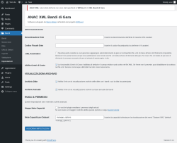 Page screenshot: Bandi → Impostazioni