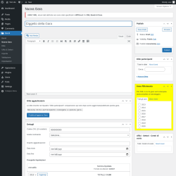 Page screenshot: Bandi → Nuova Gara