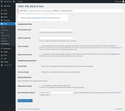 Page screenshot: Bandi → Impostazioni