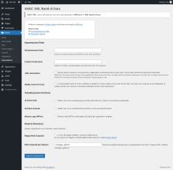 Page screenshot: Bandi → Impostazioni