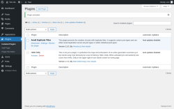 Page screenshot: Plugins ‹ Test site — WordPress