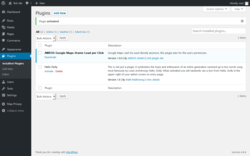 Page screenshot: Plugins ‹ Test site — WordPress