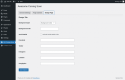 Page screenshot: AS Coming Soon &rarr; Design Page