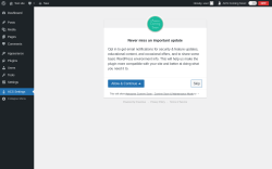 Page screenshot: ACS Settings &lsaquo; Test site &mdash; WordPress