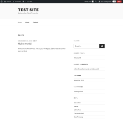 Page screenshot: Test site &ndash; Just another WordPress site