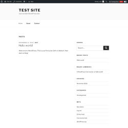 Page screenshot: Test site &ndash; Just another WordPress site
